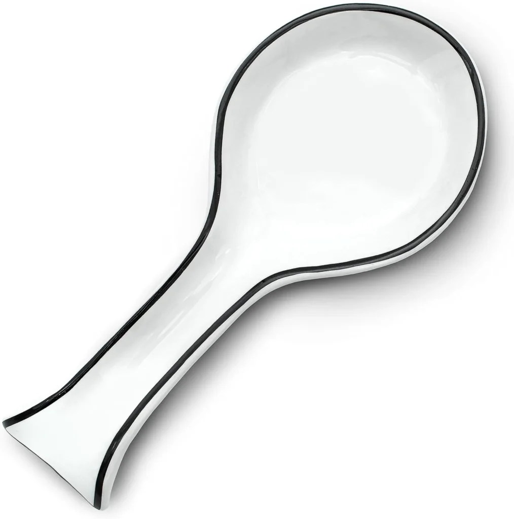 Stoneware Spoon Rest for Stovetops and Kitchen Counters